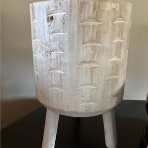 Textured Wooden Planter
